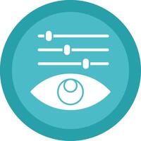 Color Adjustment Glyph Multi Circle Icon vector