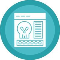 Malware Glyph Multi Circle Icon vector
