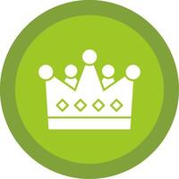 Crown Glyph Multi Circle Icon vector