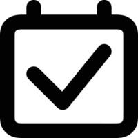 Calendar Icon for schedule reminder symbol image on the white background vector