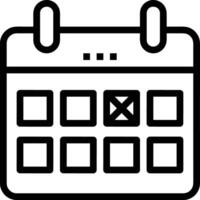 Calendar Icon for schedule reminder symbol image on the white background vector