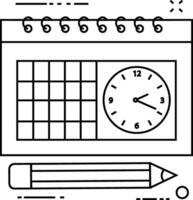 Calendar Icon for schedule reminder symbol image on the white background vector