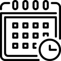 Calendar Icon for schedule reminder symbol image on the white background vector