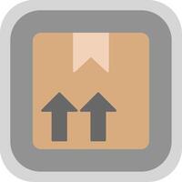 This Side Up Flat Round Corner Icon vector