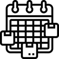 Calendar Icon for schedule reminder symbol image on the white background vector