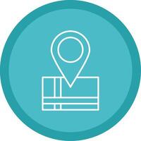 Map Location Line Multi Circle Icon vector