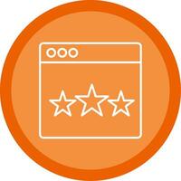 Web Rating Line Multi Circle Icon vector