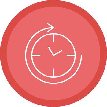 Clockwise Line Multi Circle Icon vector