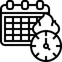 Calendar Icon for schedule reminder symbol image on the white background vector