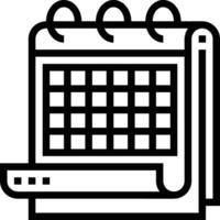 Calendar Icon for schedule reminder symbol image on the white background vector