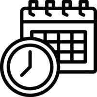 Calendar Icon for schedule reminder symbol image on the white background vector