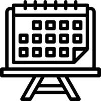 Calendar Icon for schedule reminder symbol image on the white background vector