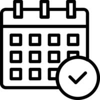 Calendar Icon for schedule reminder symbol image on the white background vector