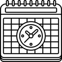 calendario icono para calendario recordatorio símbolo imagen en el blanco antecedentes vector