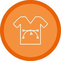 Shirt Design Line Multi Circle Icon vector