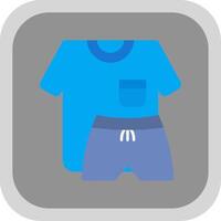 Sport Wear Flat Round Corner Icon vector