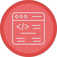 Web Coding Line Multi Circle Icon vector