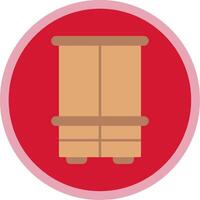 Wardrobe Flat Multi Circle Icon vector