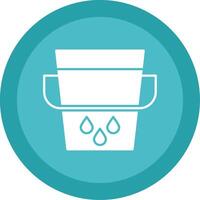 Water Bucket Glyph Multi Circle Icon vector