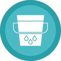 Water Bucket Glyph Multi Circle Icon vector