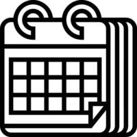 Calendar Icon for schedule reminder symbol image on the white background vector