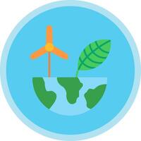 Ecology Flat Multi Circle Icon vector