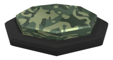 Podium with camouflage texture. 3D military product display stand. Product display for presentation and promotion. 3D Rendering png