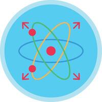 átomo plano multi circulo icono vector
