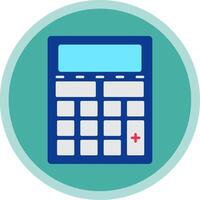 Calculator Flat Multi Circle Icon vector