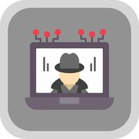 Fraud Flat Round Corner Icon vector