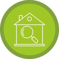 House Inspection Line Multi Circle Icon vector