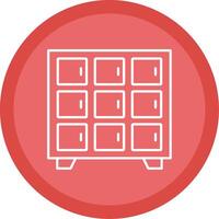 Locker Line Multi Circle Icon vector