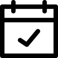 Calendar Icon for schedule reminder symbol image on the white background vector