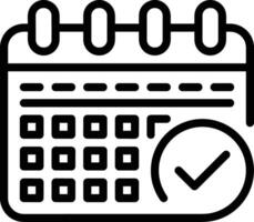 Calendar Icon for schedule reminder symbol image on the white background vector