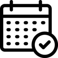 Calendar Icon for schedule reminder symbol image on the white background vector