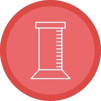 Graduated Cylinder Line Multi Circle Icon vector