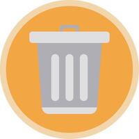 Garbage Flat Multi Circle Icon vector