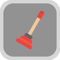 Plunger Flat Round Corner Icon vector