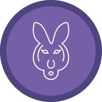 Kangaroo Line Multi Circle Icon vector