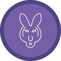 Kangaroo Line Multi Circle Icon vector