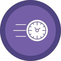 Fast Time Glyph Multi Circle Icon vector
