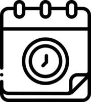 Calendar Icon for schedule reminder symbol image on the white background vector