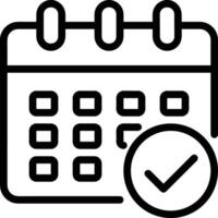 Calendar Icon for schedule reminder symbol image on the white background vector