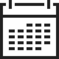 Calendar Icon for schedule reminder symbol image on the white background vector