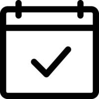 Calendar Icon for schedule reminder symbol image on the white background vector