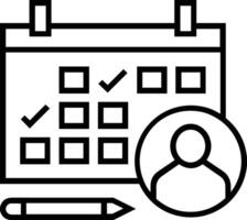 Calendar Icon for schedule reminder symbol image on the white background vector