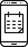 Calendar Icon for schedule reminder symbol image on the white background vector