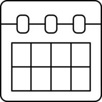 Calendar Icon for schedule reminder symbol image on the white background vector