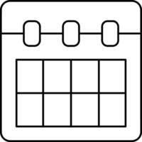 Calendar Icon for schedule reminder symbol image on the white background vector