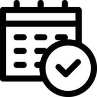 Calendar Icon for schedule reminder symbol image on the white background vector